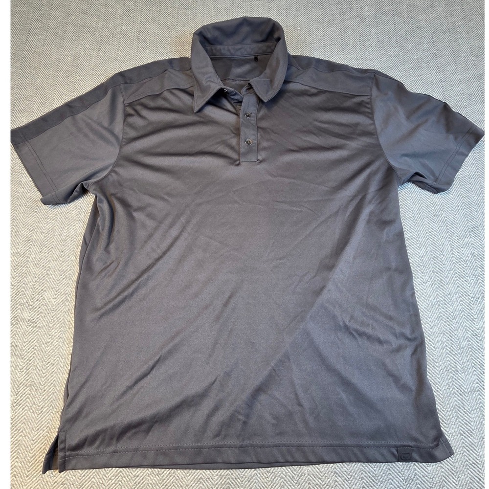 OGIO Mens Performance Polo Shirt Charcoal Gray Short Sleeve Mesh Back Size XL